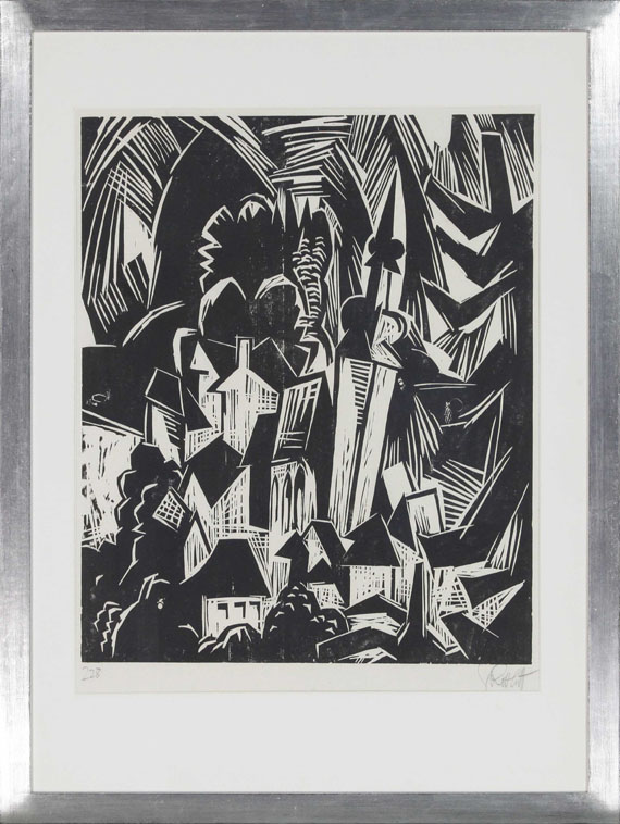 Karl Schmidt-Rottluff - Stadt auf dem Berg (Arnsberg in Westfalen) - Frame image