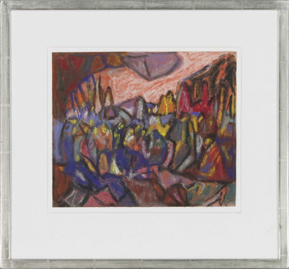 Adolf Hölzel - Komposition (Grablegung) - Frame image