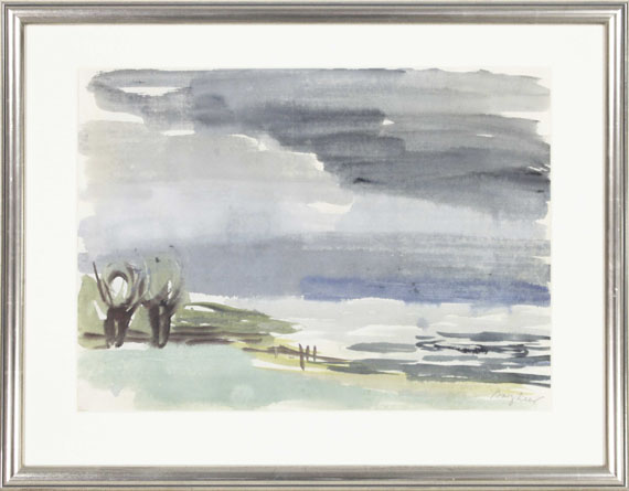 Eduard Bargheer - Elbe mit Weiden - Frame image