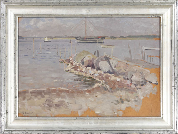 Ernst Eitner - An der Elbe - Frame image