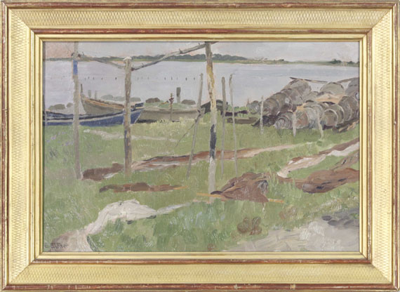 Ernst Eitner - Aalreusen an der Schlei - Frame image