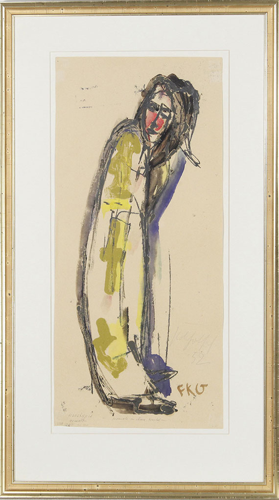 Friedrich Karl Gotsch - Manuela im chinesischen Mantel - Frame image