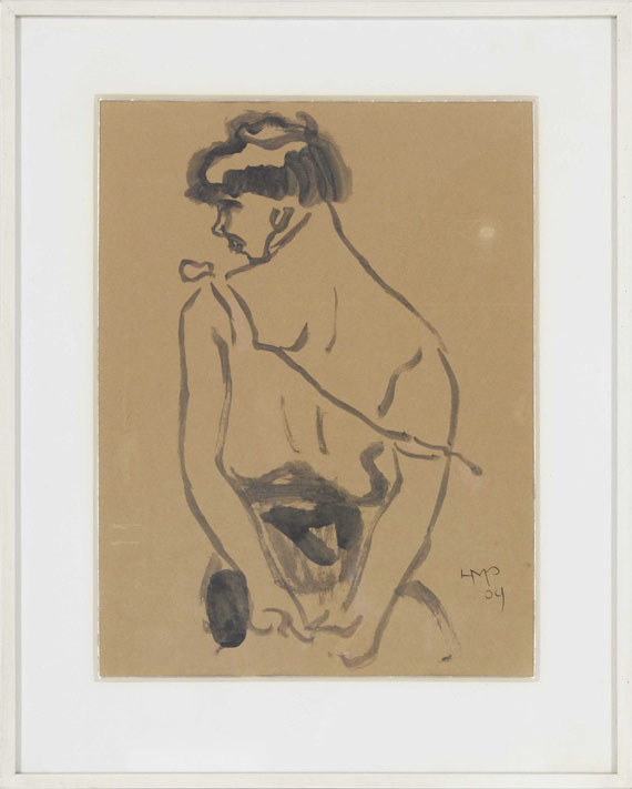 Hermann Max Pechstein - Weibliche Halbfigur - Frame image