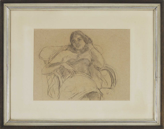 Karl Hofer - Exotische Frau im Sessel - Frame image