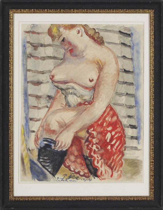 Paul Kleinschmidt - Frau mit schwarzen Strümpfen - Frame image