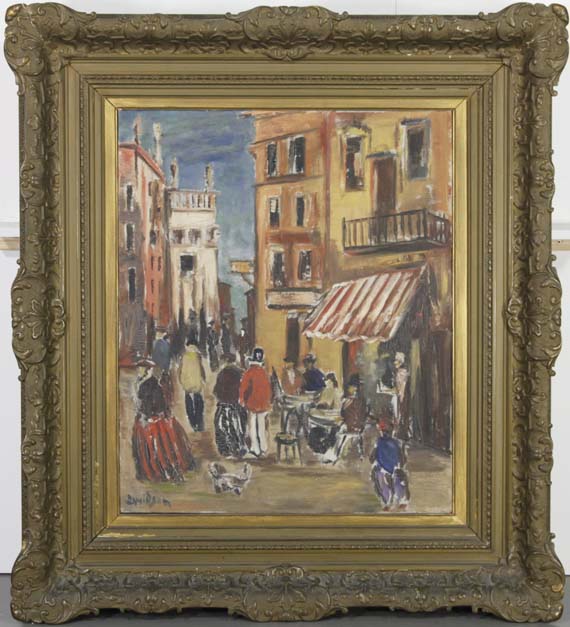 Willy Davidson - Italienische Straßenszene - Frame image