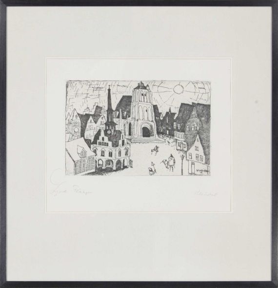 Lyonel Feininger - Sonnenaufgang (Kleinstadt) - Frame image