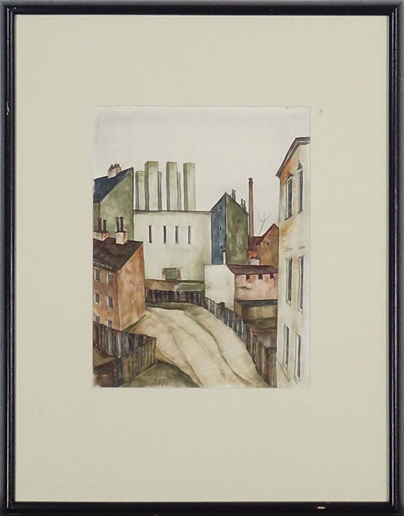 Otto Rudolf Schatz - Vorort mit Fabrik - Frame image