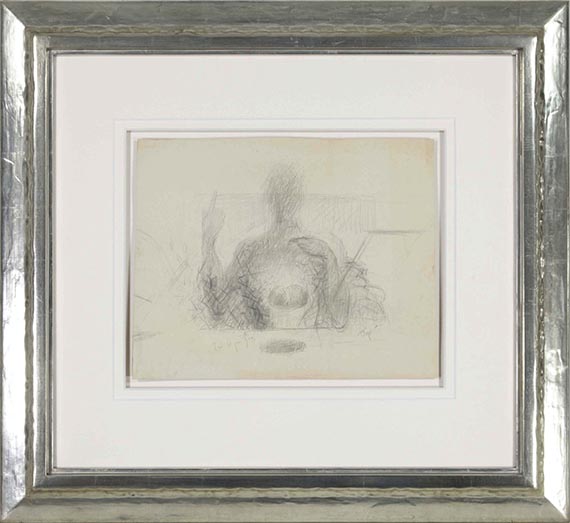 Salvador Dalí - Étude du Christ et du pain, au verso du bras du Christ et de la table pour le tableau La Cène - Frame image