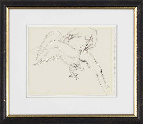 Salvador Dalí - Érotique, accouplement de Zeus en cygne et Léda - Frame image