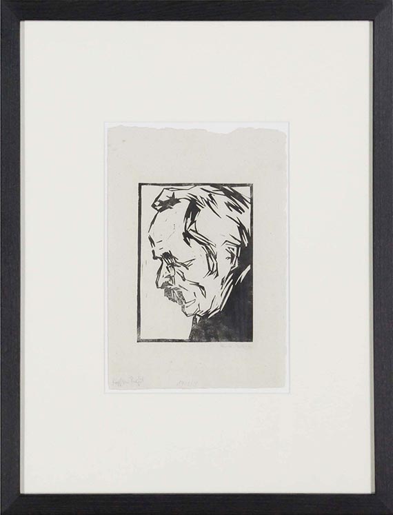 Karl Schmidt-Rottluff - Männlicher Kopf im Profil - Frame image