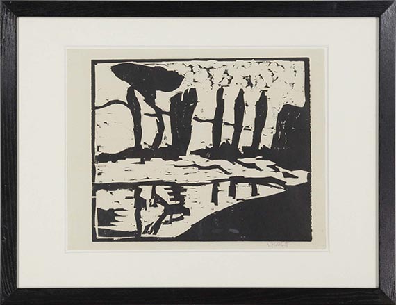 Karl Schmidt-Rottluff - Pappeln - Frame image