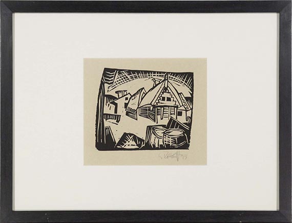 Karl Schmidt-Rottluff - Fischerhäuser - Frame image