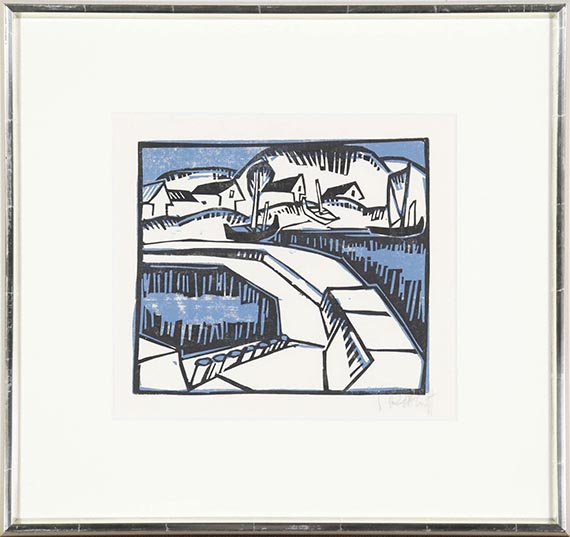 Karl Schmidt-Rottluff - Dünen und Mole - Frame image