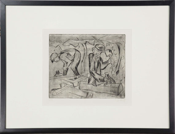 Karl Schmidt-Rottluff - Zimmerleute - Frame image