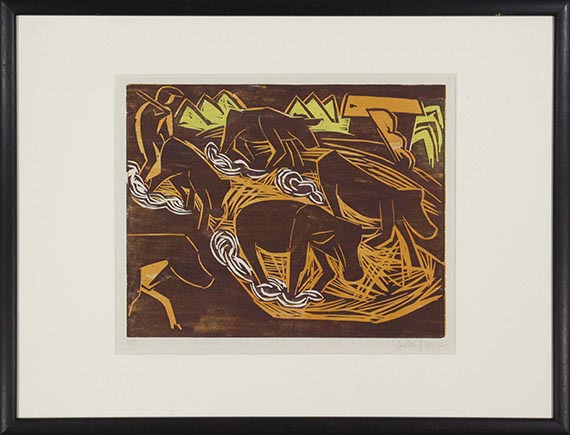 Karl Schmidt-Rottluff - Heimkehrende Kühe - Frame image