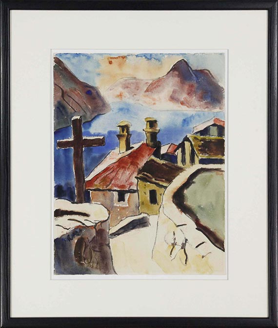 Karl Schmidt-Rottluff - Häuser im Tessin - Frame image