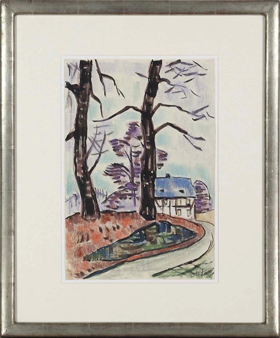 Karl Schmidt-Rottluff - Haus hinter Bäumen - Frame image
