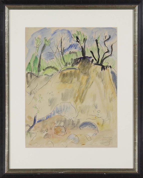 Erich Heckel - Bäume am Kliff - Frame image