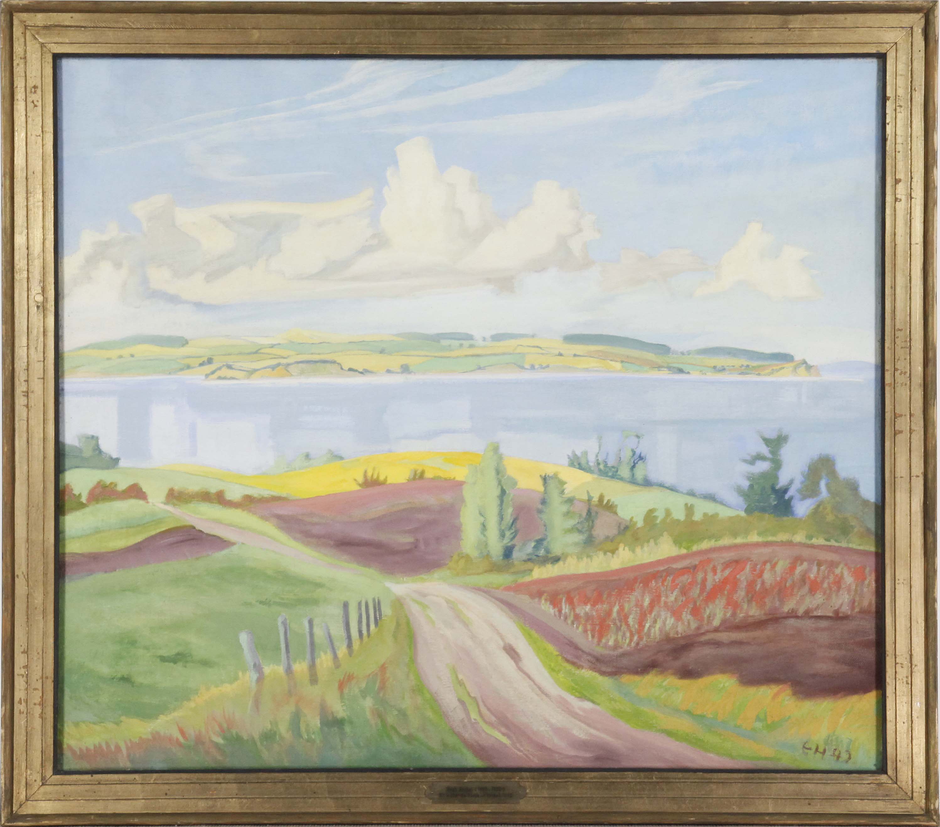 Erich Heckel - Blick über die Förde im Herbst - Frame image