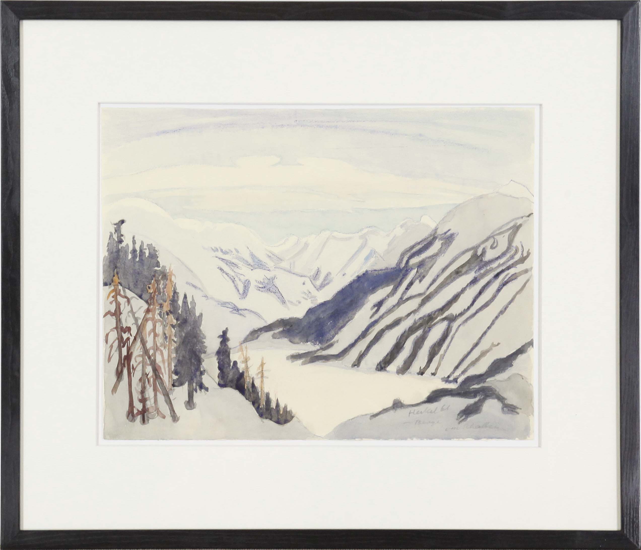 Erich Heckel - Berge im Schatten - Frame image