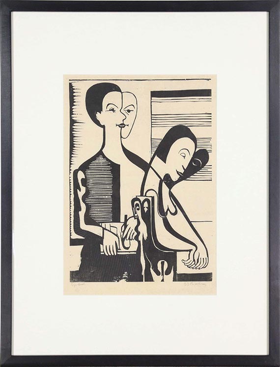 Ernst Ludwig Kirchner - Selbstbildnis mit Erna - Frame image