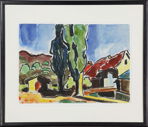 Karl Schmidt-Rottluff - Pappeln - Frame image
