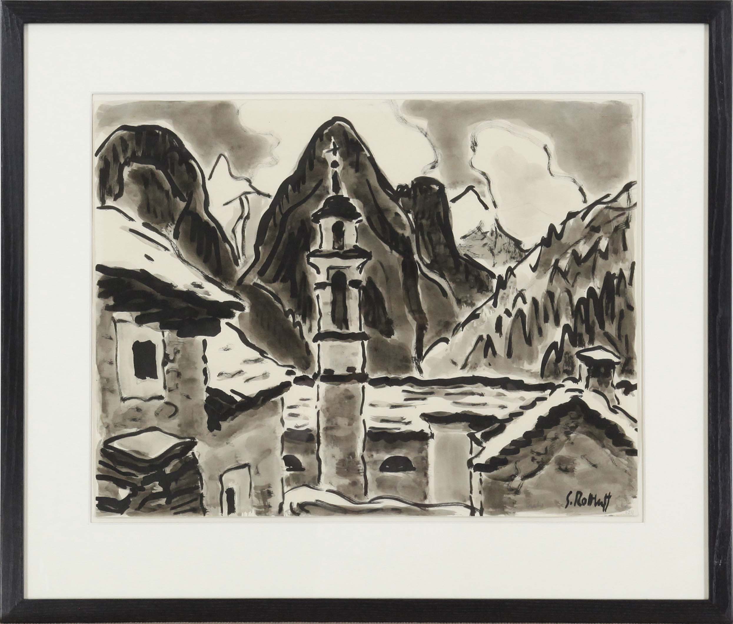 Karl Schmidt-Rottluff - Kirche in Prato - Frame image