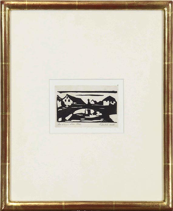 Erich Heckel - Aus einem alten Nest (Aus Amorbach/In einem kleinen Dorf) - Frame image