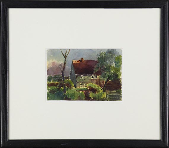 Karl Schmidt-Rottluff - Bauernhaus im Garten - Frame image