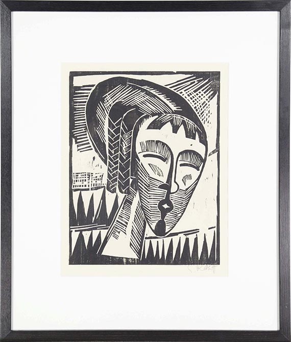 Karl Schmidt-Rottluff - Mädchen aus Kowno - Frame image