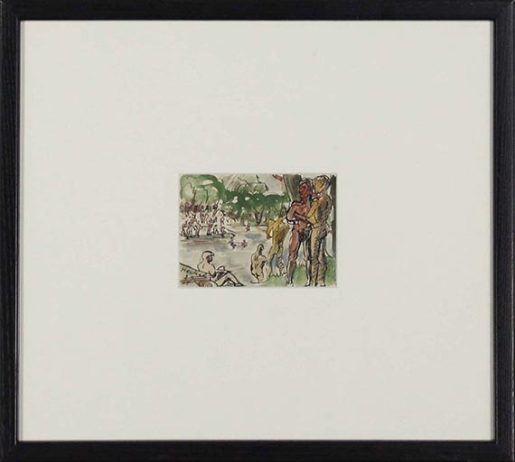 Erich Heckel - Badende am Main - Frame image