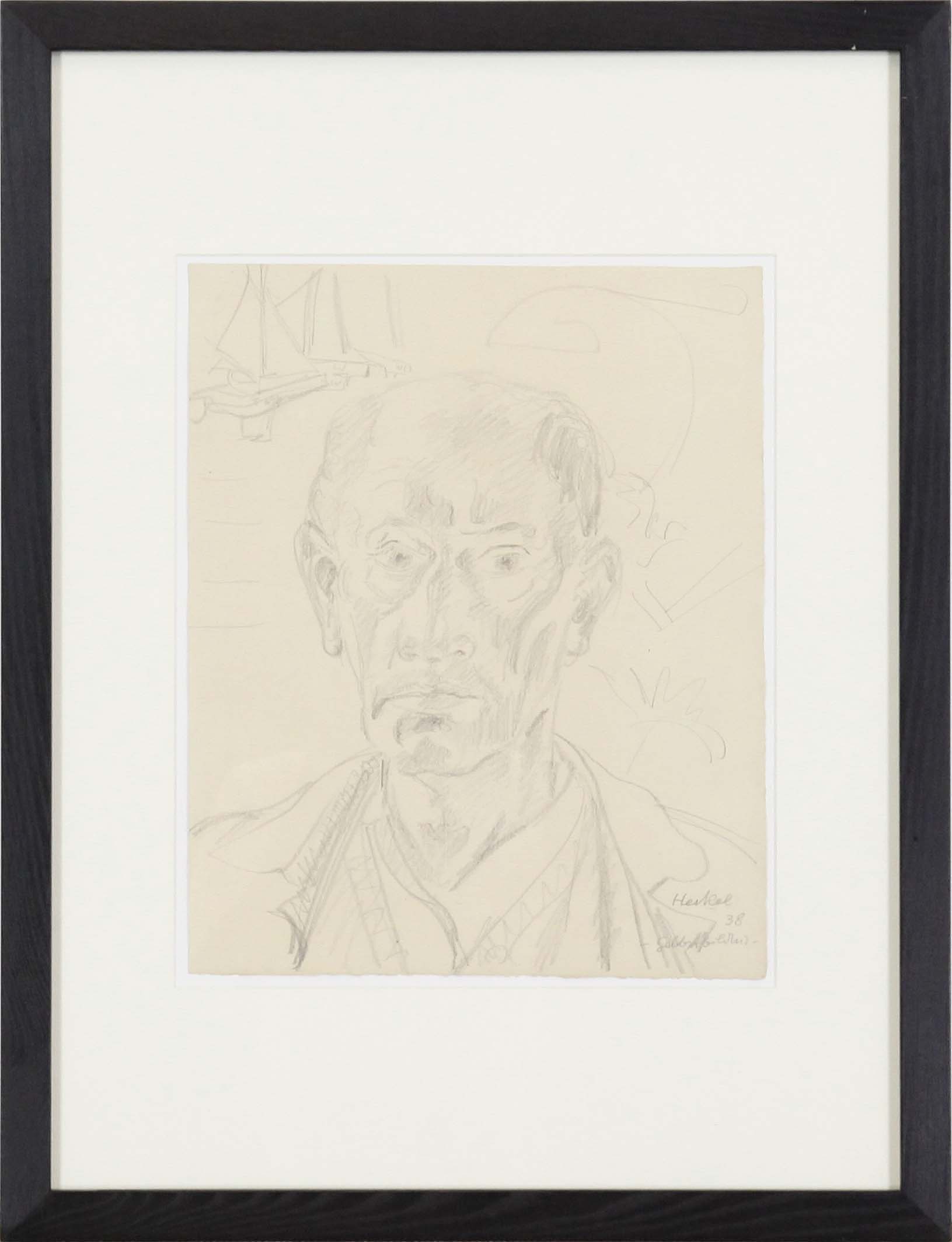 Erich Heckel - Selbstbildnis - Frame image