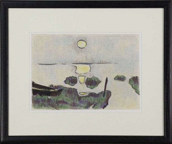 Karl Schmidt-Rottluff - Mondaufgang überm See - Frame image