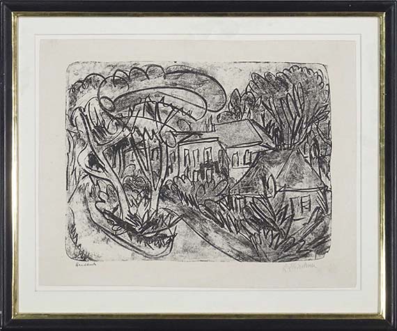 Ernst Ludwig Kirchner - Garten Staberhof, Fehmarn - Herrenhaus im Park - Frame image