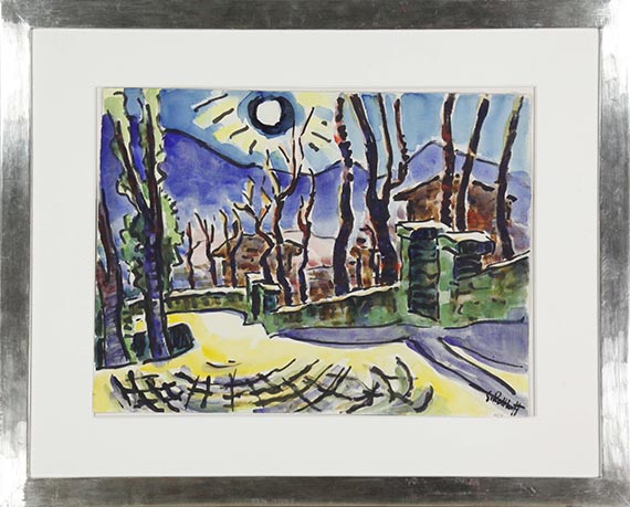 Karl Schmidt-Rottluff - Herbstsonne im Tessin - Frame image