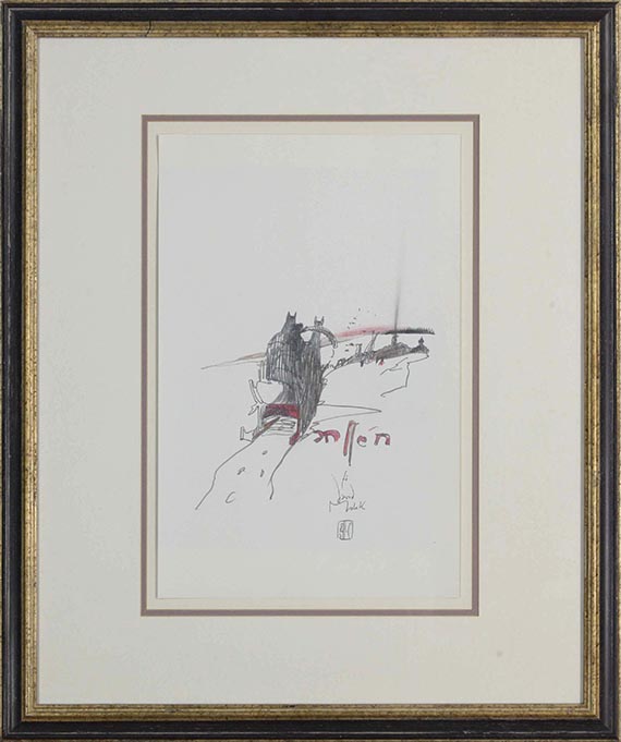 Horst Janssen - Schlittenfahrt - Frame image
