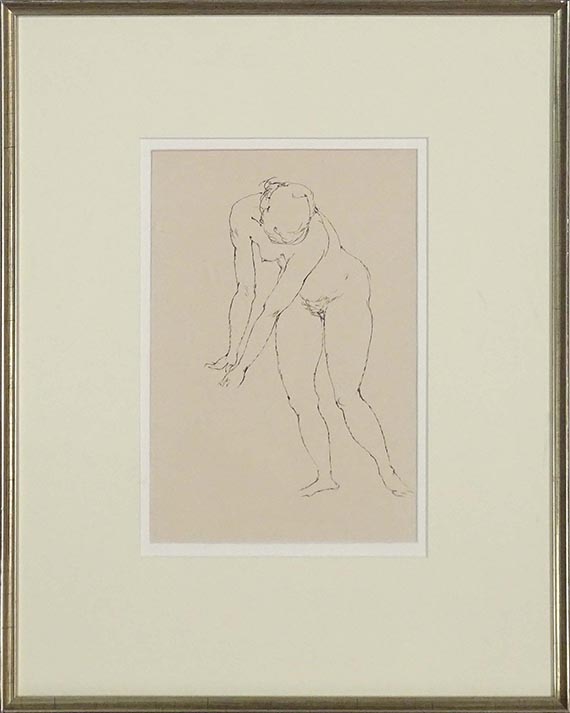 George Grosz - Gebeugter Akt - Frame image