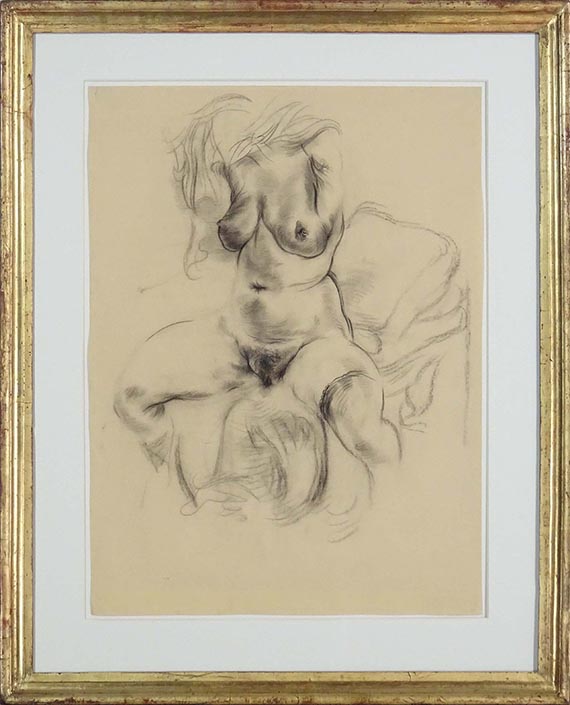 George Grosz - Sich entkleidender weiblicher Akt - Frame image