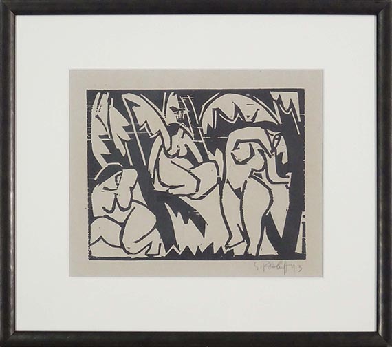 Karl Schmidt-Rottluff - Akte im Wald - Frame image