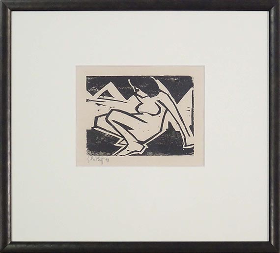 Karl Schmidt-Rottluff - Hockende - Frame image