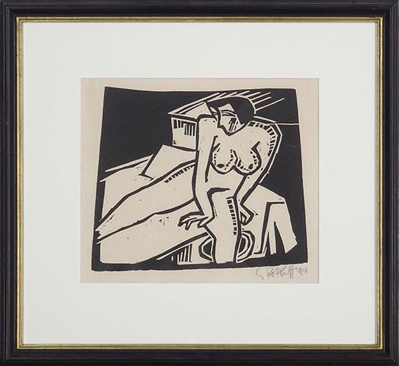 Karl Schmidt-Rottluff - Mädchen auf Sofa - Frame image
