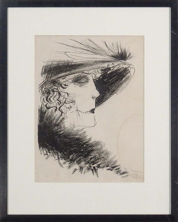 Otto Dix - Dame mit Reiher - Frame image