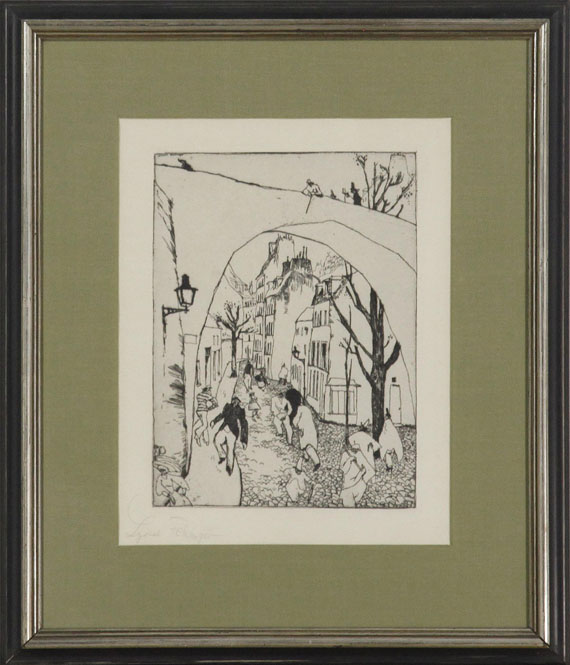 Lyonel Feininger - Die grüne Brücke (Torbogen) - Frame image