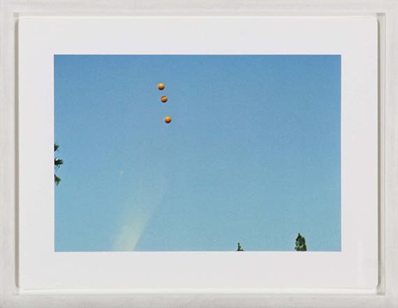 John Baldessari - Throwing three balls in the air to get a straight line (best of thirty-six attempts) - Frame image
