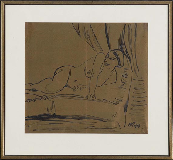 Hermann Max Pechstein - Liegender weiblicher Akt - Frame image