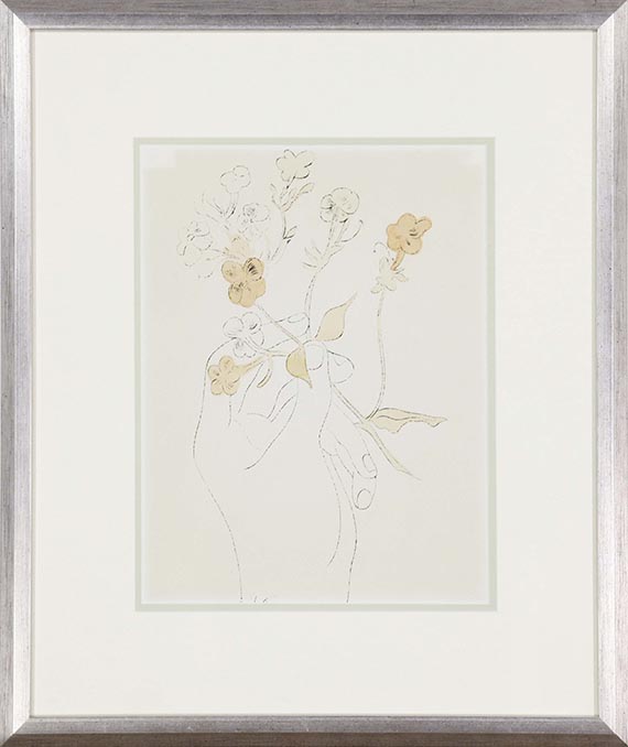 Andy Warhol - Hand and Flowers - Frame image