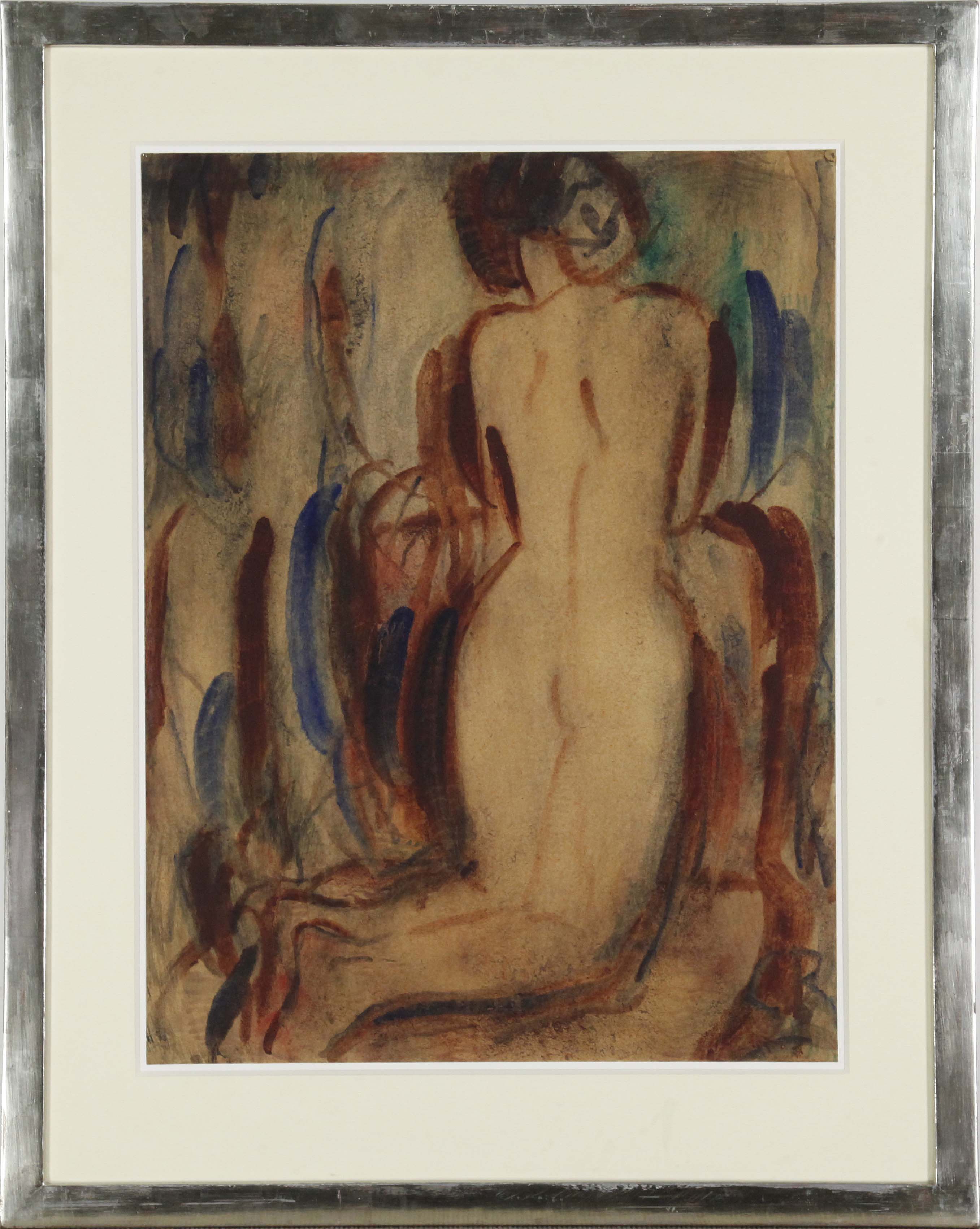 Christian Rohlfs - Kniender Rückenakt - Frame image