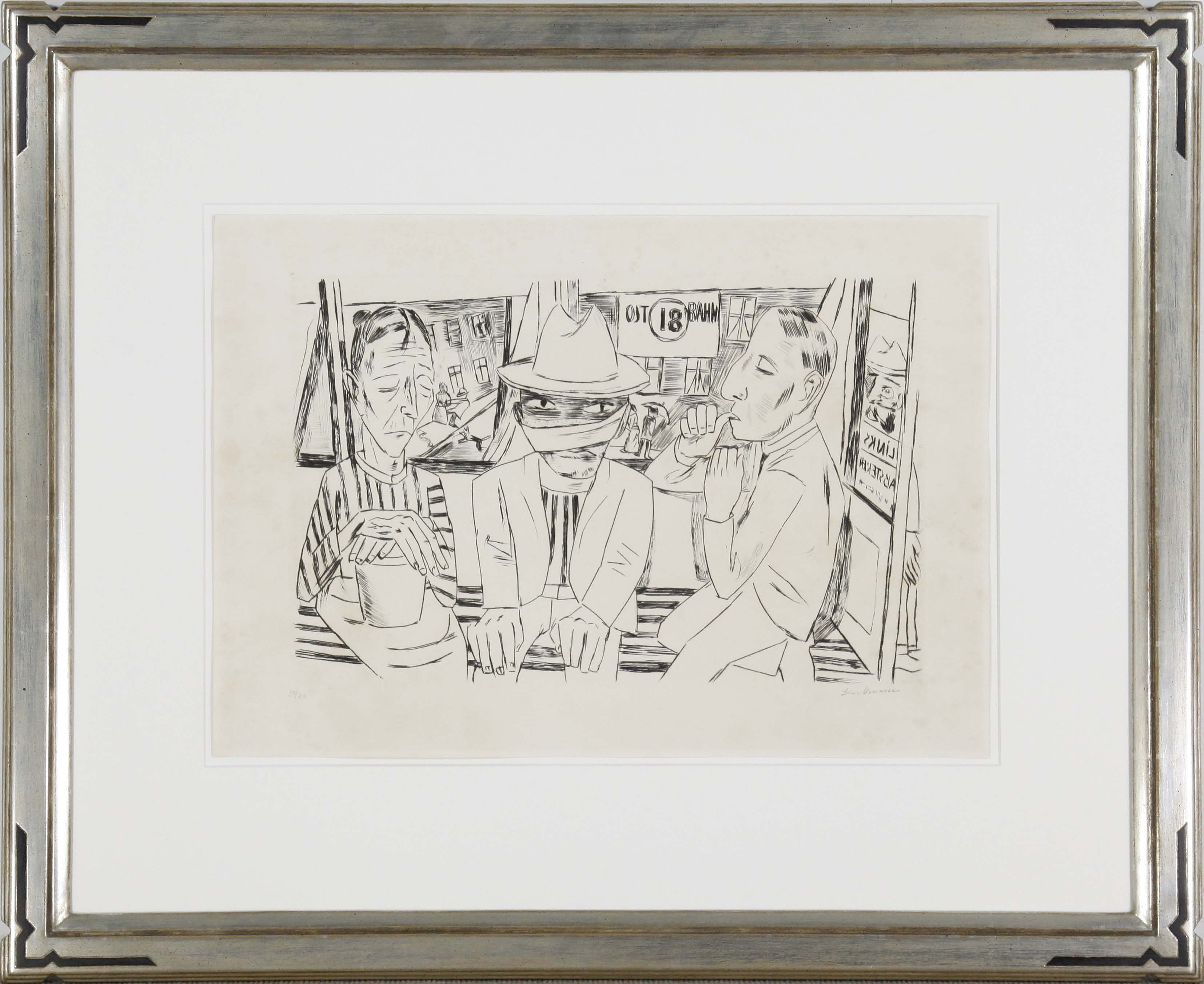 Max Beckmann - In der Trambahn - Frame image