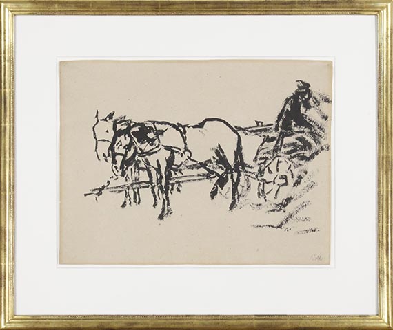 Emil Nolde - Pferdegespann vor einem Heuwagen - Frame image